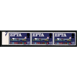 1967 EFTA 1/6 (phos). Listed variety "broken ribbon". SG Spec. WP112g