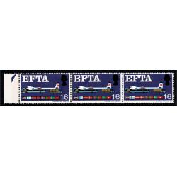1967 EFTA 1/6 (phos). Listed variety broken ribbon. SG Spec. WP112g.