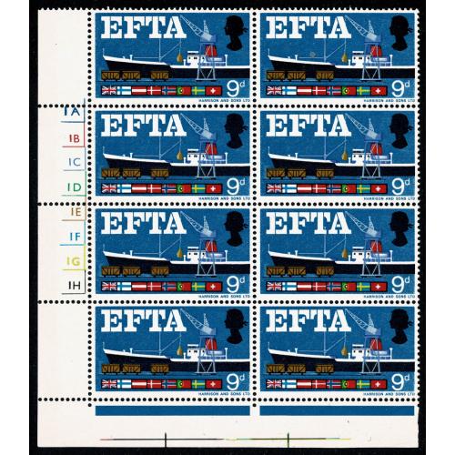 1967 EFTA 9d (ord). Cylinder 1A1B1C1D1E1F1G1H no dot