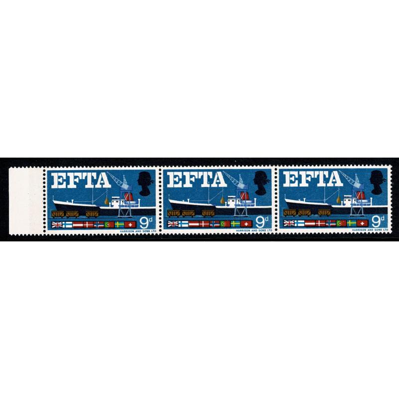 1967 EFTA 9d (phos). Listed variety Quay flaw. SG Spec. WP111g.