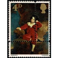 1967 Paintings 4d. PERFORATING COMB ERROR. SG 748var.