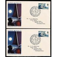 1967 Sir Francis Chichester World Voyage FDC. Plymouth & Greenwich Special Handstamps