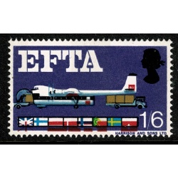1967 E.F.T.A 1/6. (phos) ERROR SHIFT OF RED. SG 716p