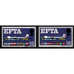 1967 E.F.T.A 1/6. (phos) ERROR SHIFT OF RED. SG 716p