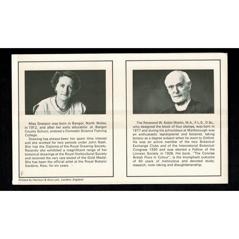 1967 Wild Flowers Phosphor Issue Presentation Pack