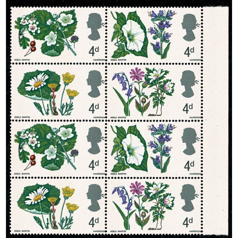 1967 Flowers 4d (phos). Listed variety "incomplete style". SG 718p var.