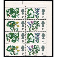 1967 Flowers 4d (phos). Listed variety "yellow spot by chin". SG 720p var