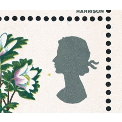 1967 Flowers 4d (phos). Listed variety "yellow spot by chin". SG 720p var