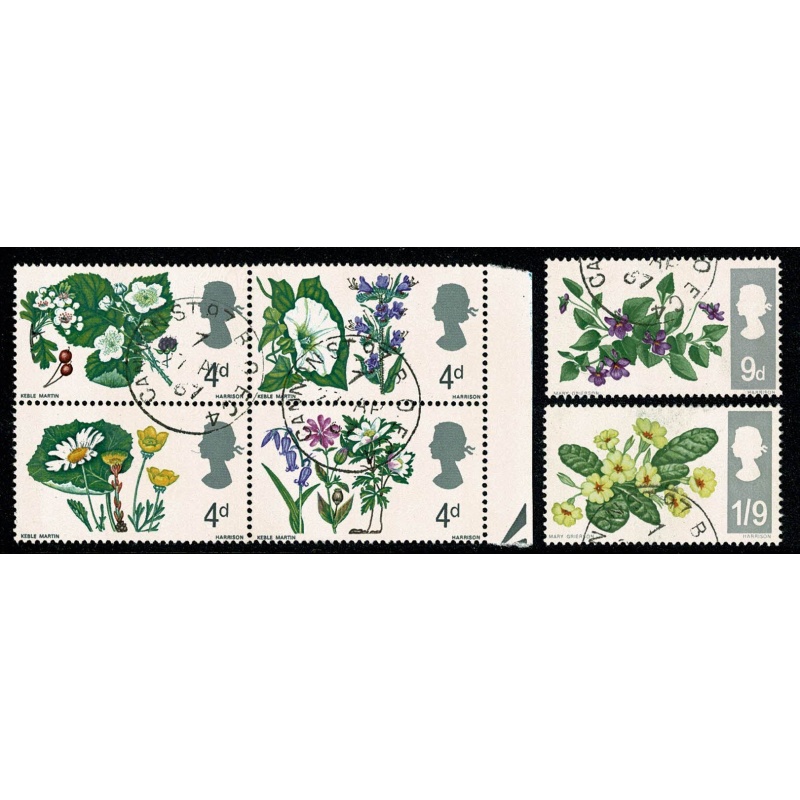 1967 Flowers (phos). Very Fine Used set of 6 values. SG 717p-722p