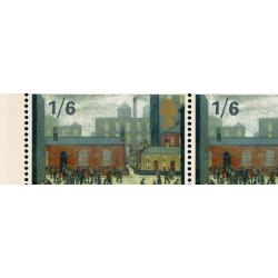1967 Paintings 1/6. Cyl. 2A 1B 1C 1D 1E 1F no dot block of eight. LISTED CONSTANT VARIETY Extra window. SG Spec. W121f
