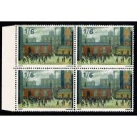1967 Paingings 1/6. Listed constant variety extra window marginal block. SG Spec. W121f