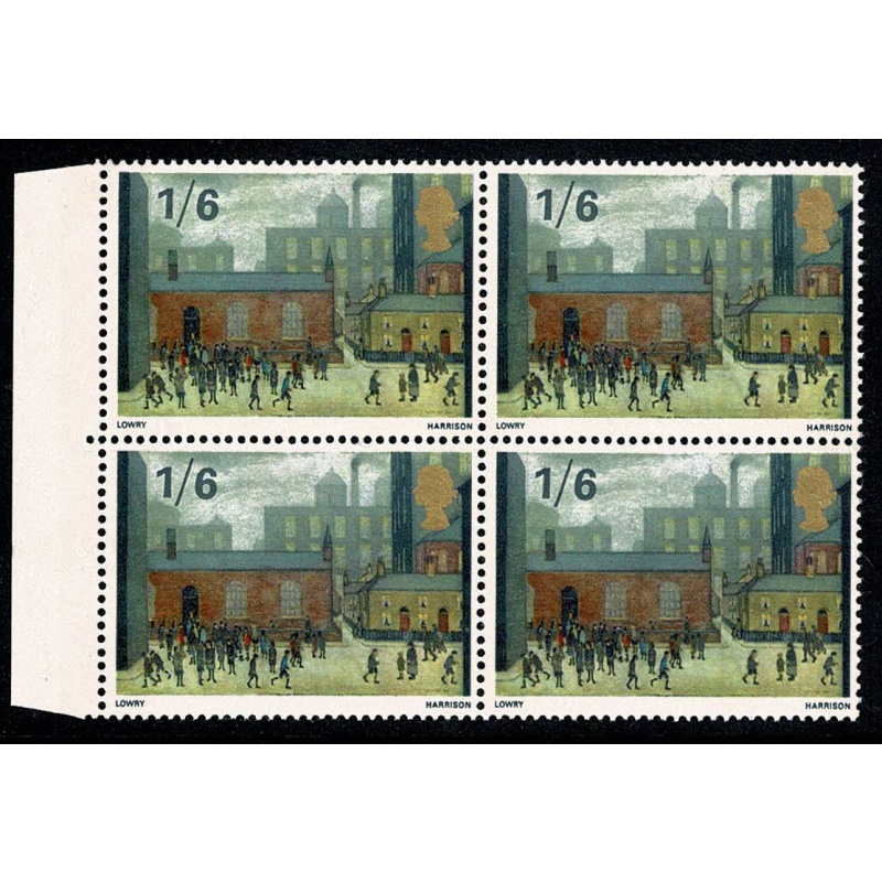 1967 Paingings 1/6. Listed constant variety "extra window" marginal block. SG Spec. W121f