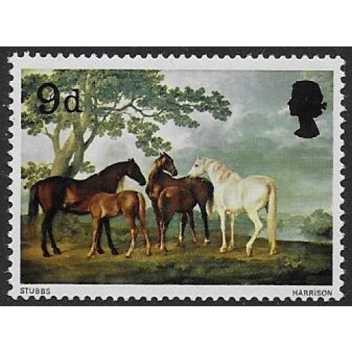 1967 Paintings 9d. MISSING PHOSPHOR. SG 749Ey