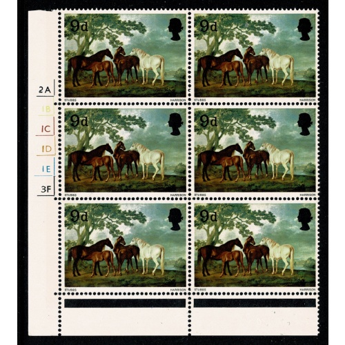 1967 Paintings 9d. Cyl. 2A1B1C1D1E3F  no dot