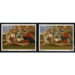 1967 Christmas 1/6. COLOUR CHANGELING. SG 758 var