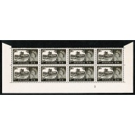 1968 2/6 Black-brown (chalky paper). Watermark Crowns."re-entry"  SG 595k. Spec. T6b