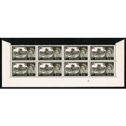 1968 2/6 Black-brown (chalky paper). Watermark Crowns."re-entry"  SG 595k. Spec. T6b