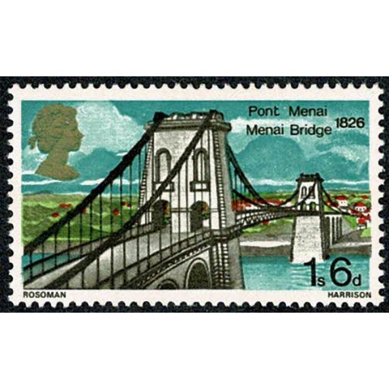 1968 Bridges 1/6. Missing Phosphor. SG 765y.