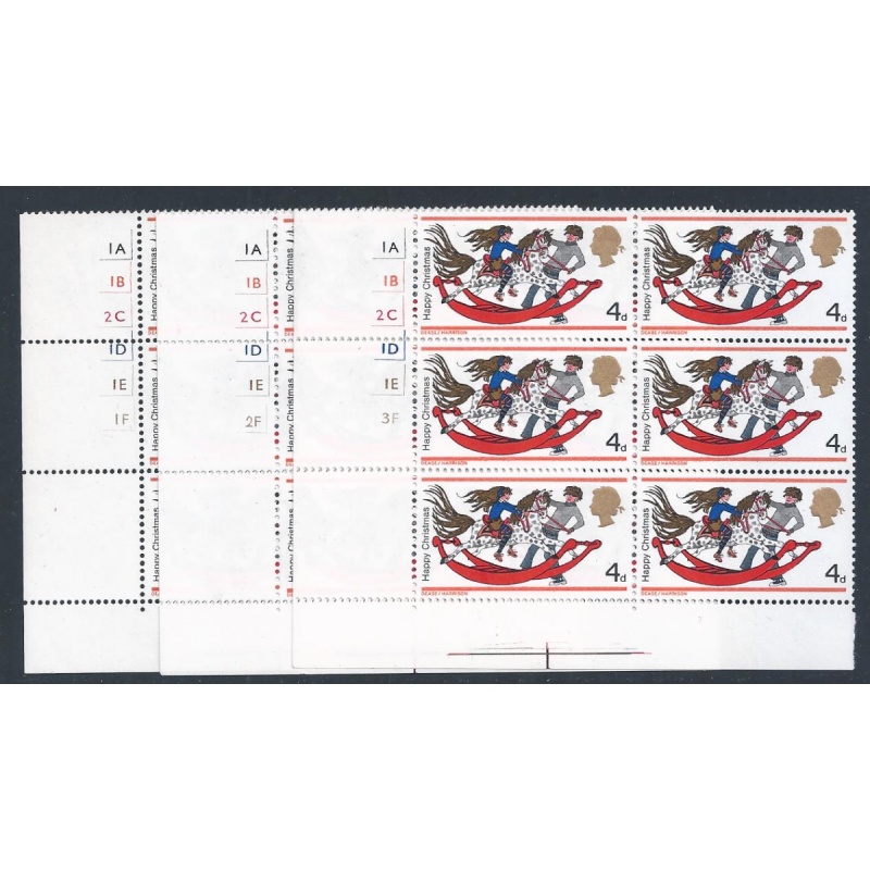 1968 Christmas 4d Christmas (Rembrandt). Set of cylinder blocks