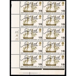 1968 Anniversaries 1/9. Listed minor constant variety "sliced F" Cyl. block. SG 770 var