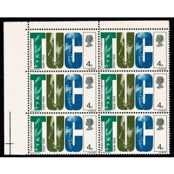 1968 Anniversaries 4d. Listed variety "retouch C on forehead" SG W134b