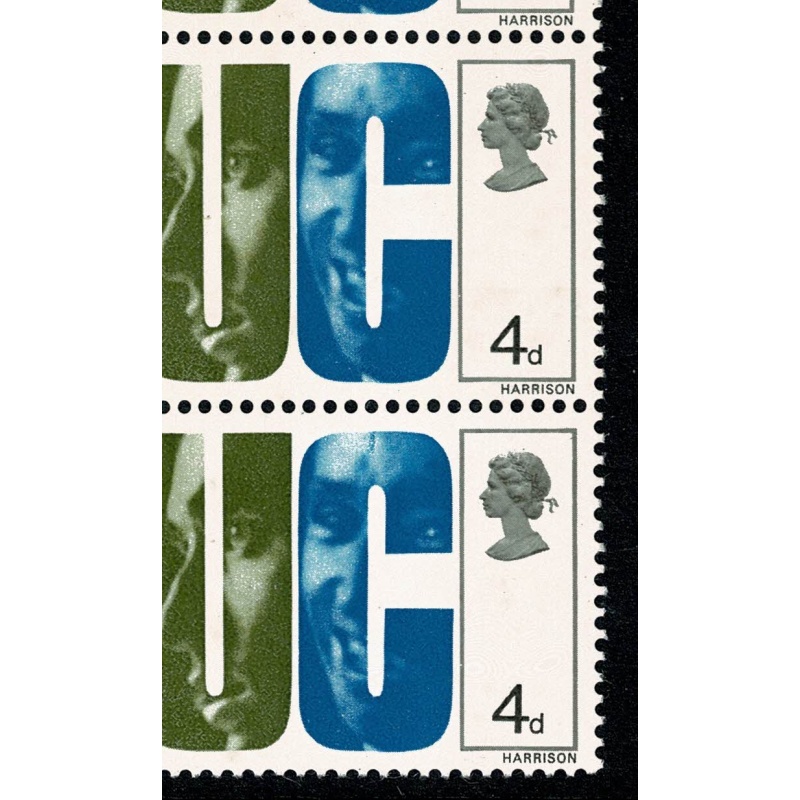 1968 Anniversaries 4d. Listed variety "retouch C on forehead" SG W134b