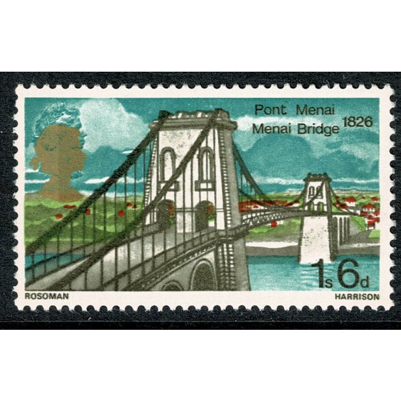 1968 Bridges  1/6. DOWNWARD SHIFT OF GOLD. SG 765 var.