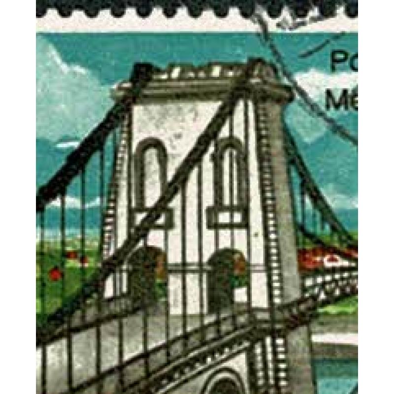 1968 Bridges 1/6. green spot above arch minor constant variety. Fine used block of four.