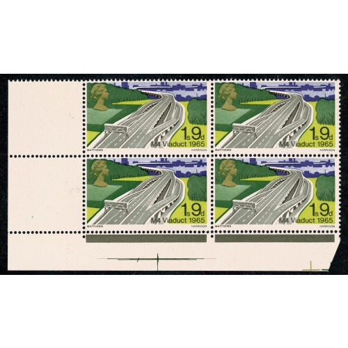 SG 766Ey. 1968 Bridges 1/9. Missing Phosphor. Corner block of four