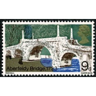 SG 764Ey. 1968 Bridges 9d. Missing Phosphor.