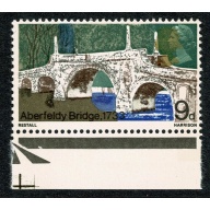 1968 Bridges 9d. SHIFT OF GOLD. SG 764 var.
