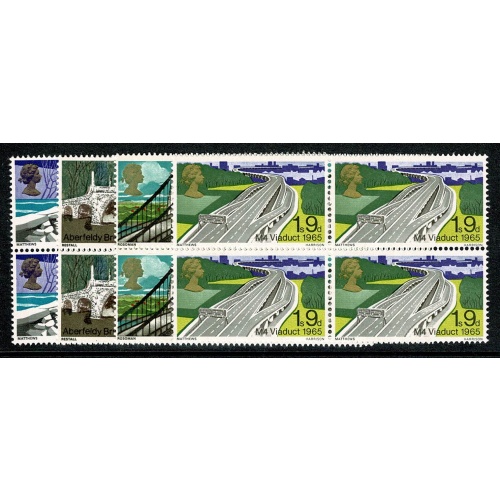 1968 Bridges. Set in UM blocks of four. SG 763-766