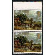 1968 Paintings 1/9.  SHIFT OF EMBOSSING. SG 774 var