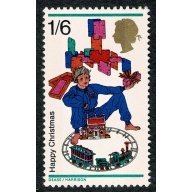 1968 Christmas 1/6.  SHIFT OF EMBOSSING. SG 777 var