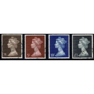 1969 Machin High Values. Very Fine Used set of 4 values