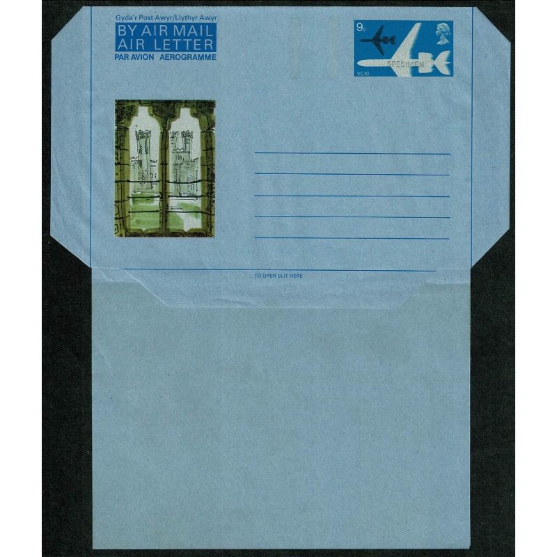 1969 Investiture Airletter. SPECIMEN overprint