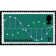 1969 Post Offic Technology 1/-. MISSING PHOSPHOR. SG 810y