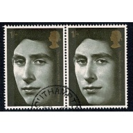 1969 Investiture 1/-. Fine used pair.. SG 806