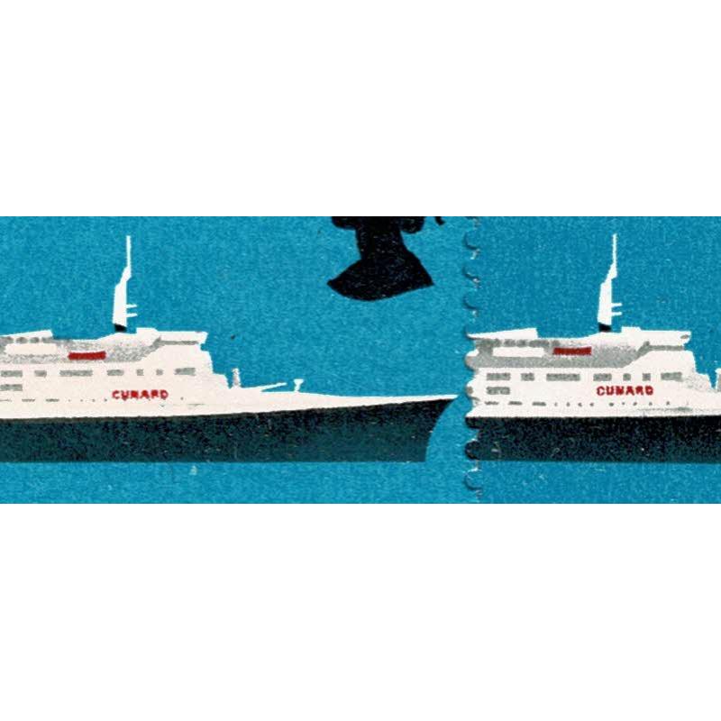 1969 Ships 5d. SHIFT OF RED. Marginal single. SG 778 var