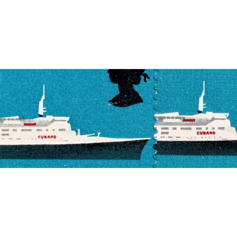 1969 Ships 5d. SHIFT OF RED. Marginal single. SG 778 var