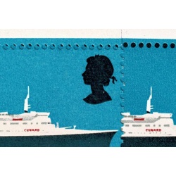 1969 Ships 5d. SHIFT OF RED. Positional pair. SG 778 var