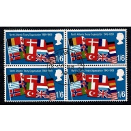 1969 General Anniversaries 1/6. Fine Used block of four. SG 794
