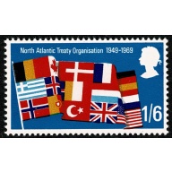 1969 Anniversaries 1/6. MISSING YELLOW-GREEN and PHOSPHOR. SG 794Eya