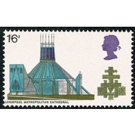 1969 1Cathedrals /6 MISSING PHOSPHOR. SG 801y