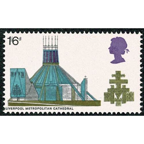 1969 1Cathedrals /6 MISSING PHOSPHOR. SG 801y