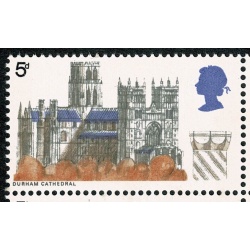 1969 Cathedrals 5d. Se-tenant block SHIFT OF BLUISH VIOLET. SG 796a var.