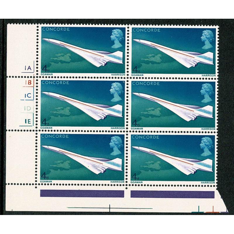 1969 Concorde 4d. Lower left Cyl. 1A 1B 1C 1D 1E block of six