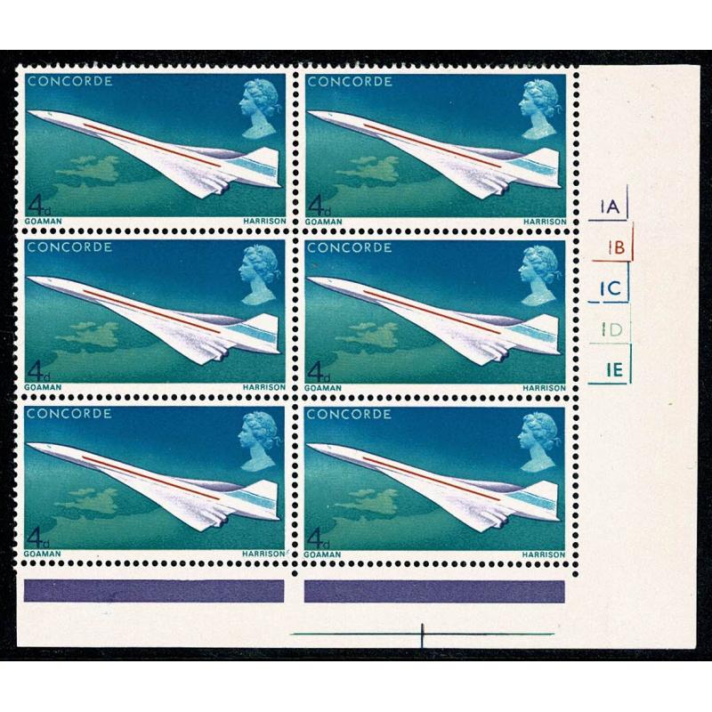 1969 Concorde 4d. Lower right Cyl. 1A 1B 1C 1D 1E block of six