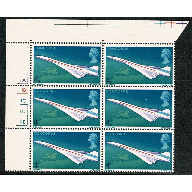 1969 Concorde 4d. Upper left Cyl. 1A 1B 1C 1D 1E block of six