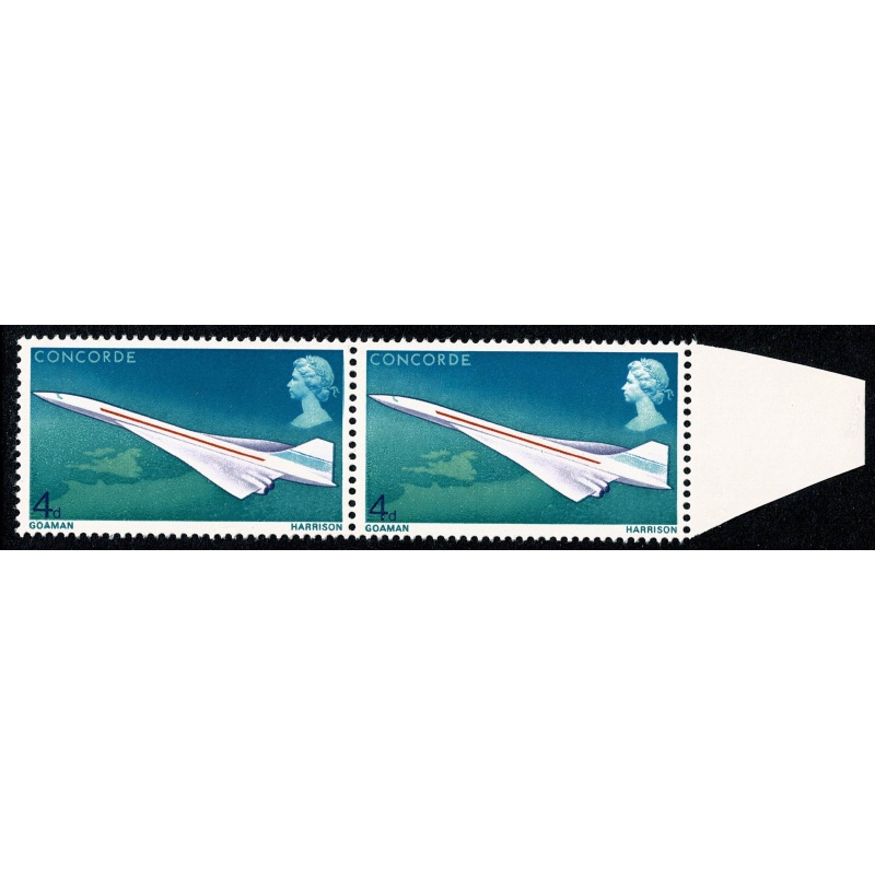 1969 Concorde 4d. LEFT BAND OMITTED. SG Spec. W151e